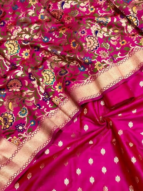 Exclusive Katan Banarasi Unstitched Salwar kameez with Dupatta Suit Piece - Image 12