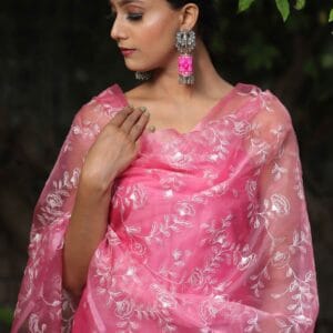 Exclusive Embroidery Organza Banarasi Unstitched Salwar kameez with Dupatta