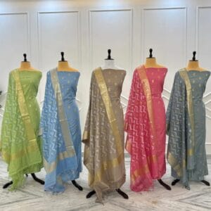 Exclusive Banarasi Unstitched Salwar kameez with Dupatta Suit Piece
