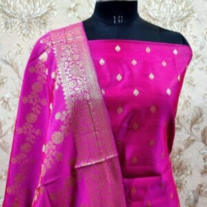 Exclusive Katan Banarasi Unstitched Salwar kameez with Dupatta