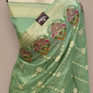 Banarasi handloom Soft katan by Georgette Saree premium zari