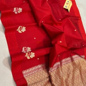 Exclusive Pure Handloom Banarasi Raw mango silk sarees with rich Pallu