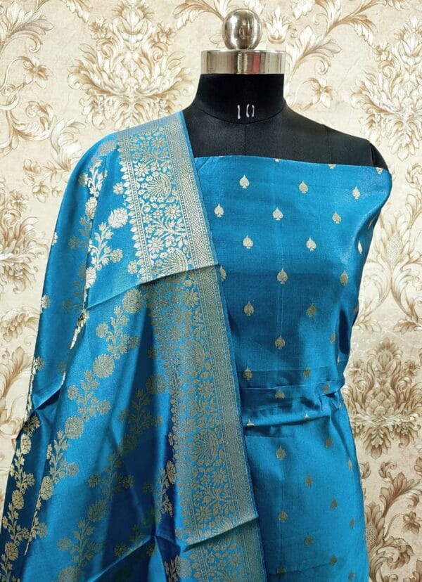 Exclusive Katan Banarasi Unstitched Salwar kameez with Dupatta