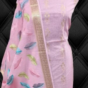 Excellent Quality Linen Banarasi Unstitched Suit Piece