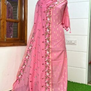 Exclusive Banarasi Pure Mercerised Unstitched Salwar kameez with Dupatta Suit Piece