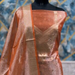 Exclusive Banarasi Tissue Silk Unstitched Salwar kameez with Dupatta Suit Piece